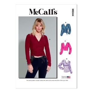 McCall's Sewing Pattern M8344 Misses' Knit Top White