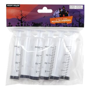 Spooky Hollow Novelty Syringes 6 Pack 20 mL