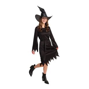 Spooky Hollow Adult Witch Dress & Hat Costume Set Black