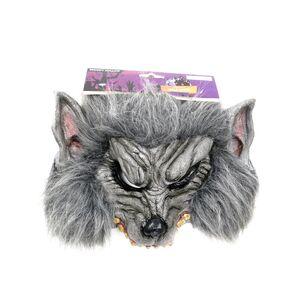 Spooky Hollow Werewolf Half Mask Grey