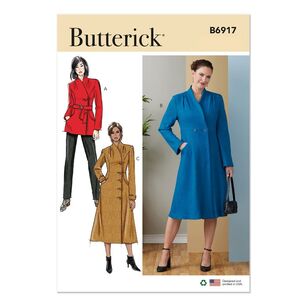 Butterick Sewing Pattern B6917 Misses' Coat White