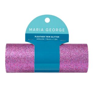 Maria George Glitter Pleather Trim Azalea 15 cm x 1.5 m