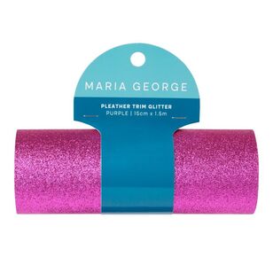 Maria George Glitter Pleather Trim Purple 15 cm x 1.5 m