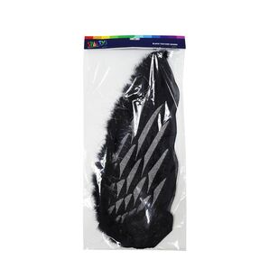 Spartys Black Feather Wings Multicoloured Adult