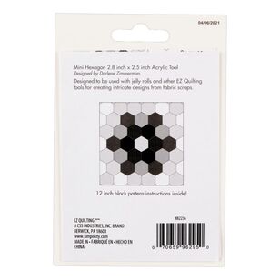 EZ Quilt Mini Hexagon Jelly Roll Ruler Multicoloured