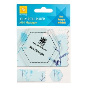 EZ Quilt Mini Hexagon Jelly Roll Ruler Multicoloured