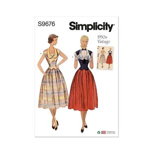 Simplicity Sewing Pattern S9676 Misses' Two-Piece Dresses White