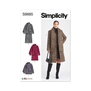 Simplicity Sewing Pattern S9685 Misses' Coat and Jacket White