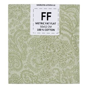 Paisley Blender Cotton Flat Fat Sage 50 x 52 cm