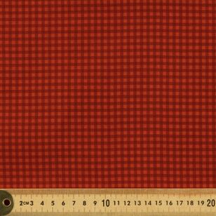 Farm Country Check 112 cm Cotton Fabric Red