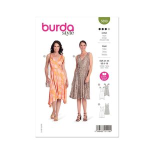 Burda Sewing Pattern B5899 Women's Dress White 8-18 (34-44)