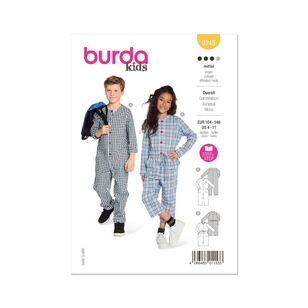 Burda Sewing Pattern B9245 Kid's Jumpsuit White 4-11 (104-146)