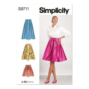 Simplicity Sewing Pattern S9711 Misses' Skirts White