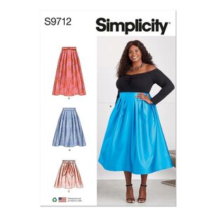 Simplicity Sewing Pattern S9712 Women's Skirts White