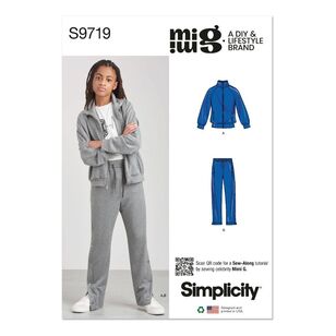 Simplicity Sewing Pattern S9719 Boy's Knit Jacket and Pants White Small - Large