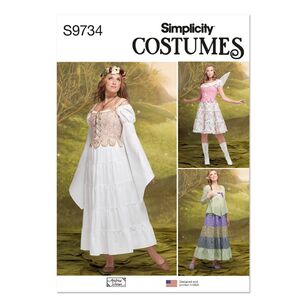 Simplicity Sewing Pattern S9734 Misses' Costumes White