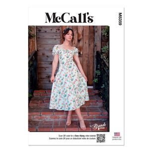 McCall's Sewing Pattern M8359 Misses' Top and Dress White