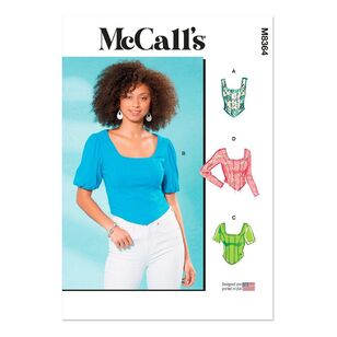 McCall's Sewing Pattern M8364 Misses' Knit Corset Tops White