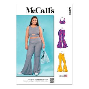 McCall's Sewing Pattern M8369 Women's Knit Tops and Pants White 1X-6X