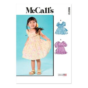 McCall's Sewing Pattern M8372 Toddlers' Dresses White 1/2 - 4