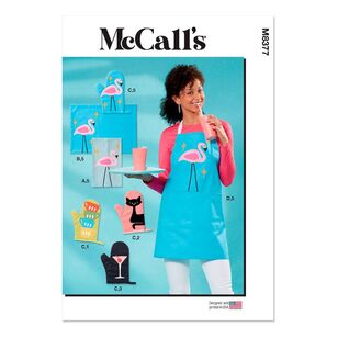 McCall's Sewing Pattern M8377 Apron and Kitchen Accessories White One Size