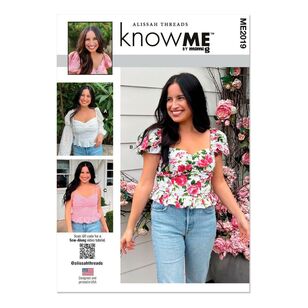 McCall's Know Me Sewing Pattern ME2019 Misses' Tops White