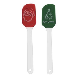 Jolly & Joy Christmas Baking Spatula Set Of 2 Red & Green