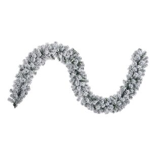 Jolly & Joy 2.7 m Frosted Christmas Garland Green & White 2.7 m