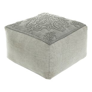 KOO Muse Ottoman Cover Charcoal 50 x 50 x 30 cm