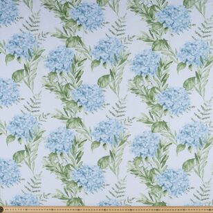 Suzette Hydrangea 112 cm Cotton Linen Blue 112 cm