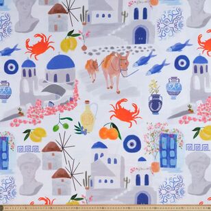 Santorini 112 cm Buzoku Duck Fabric Multicoloured 112 cm