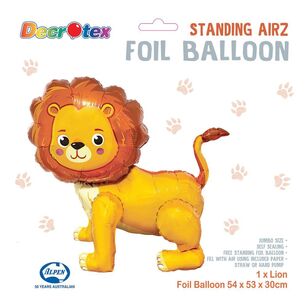 Decrotex Standing Airz Lion Foil Balloon Multicoloured 54 x 53 x 30 cm