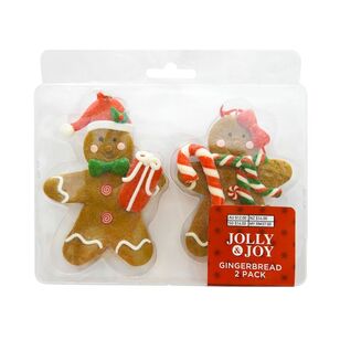 Jolly & Joy Claydough Gingerbread Christmas Tree Decoration 2-pack Multicoloured