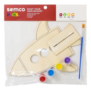 Semco Kids Paint Your Own Rocket Multicoloured 24 x 20 cm