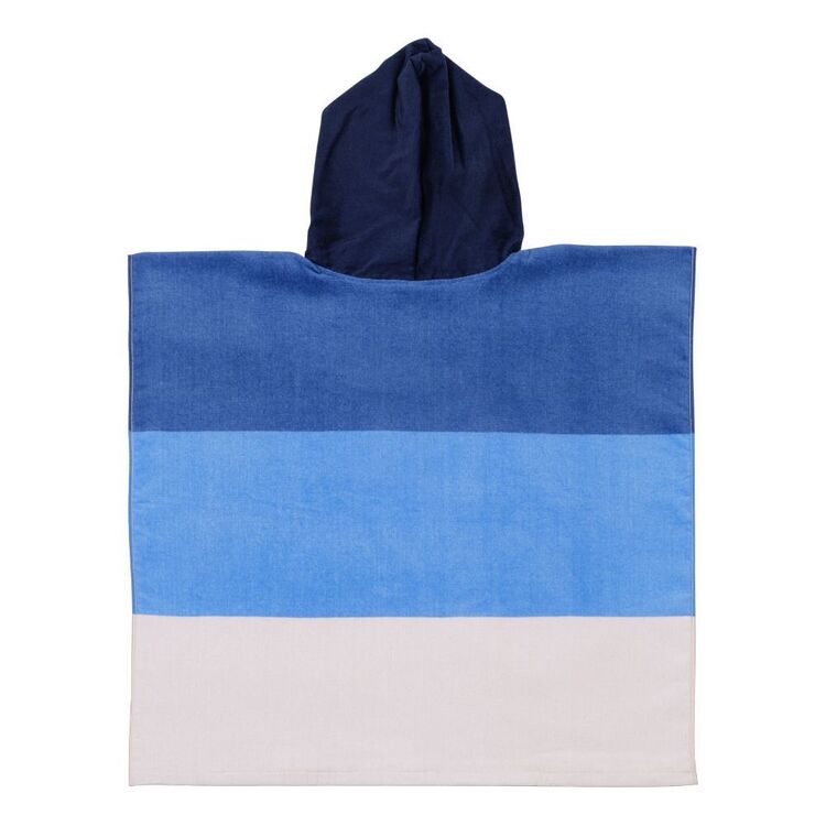 KOO Kids Hooded Pacific Large Beach Towel Poncho Blue