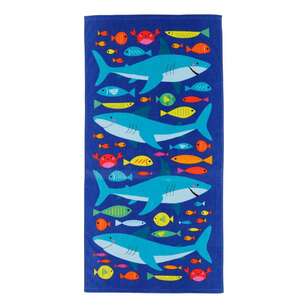 KOO Kids Bruce Shark Beach Towel Multicoloured 60 x 120 cm