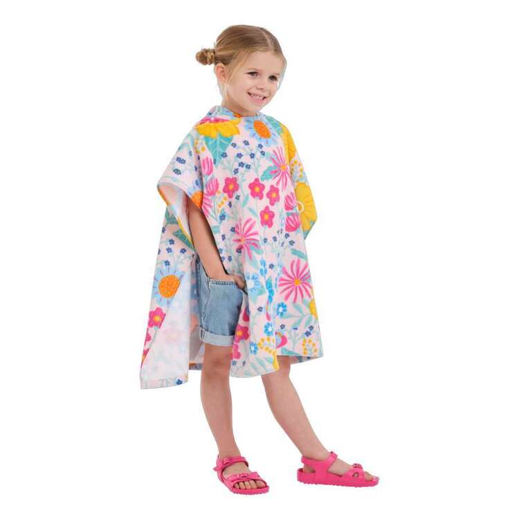 KOO Kids Holly Flower Hooded Beach Towel Poncho Multicoloured 60 x 120 cm