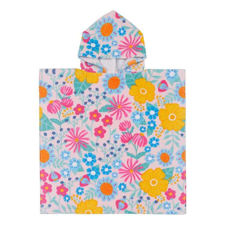 KOO Kids Holly Flower Hooded Beach Towel Poncho Multicoloured 60 x 120 cm