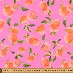 Peachy 112 cm Cotton Slub Fabric Pink 112 cm