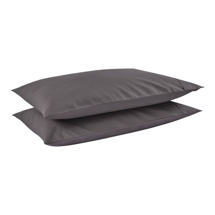 Fresh Cotton 375 Thread Count Percale 2 Pack Pillowcases Charcoal