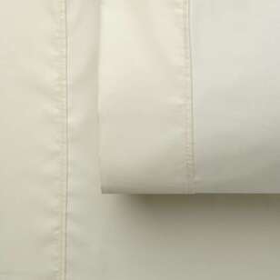 Luxury Living 1000 Thread Count Cotton Sheet Set Ivory Super King