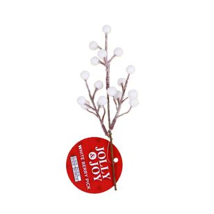 Jolly & Joy Berry Pick Christmas Decoration White