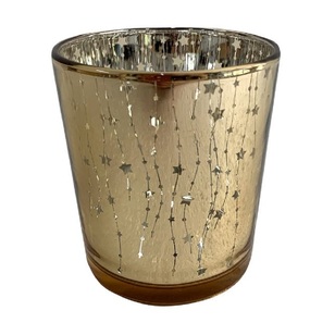 Jolly & Joy Large Tealight Candle Holder Gold 10 x 8.8 x 8.8 cm