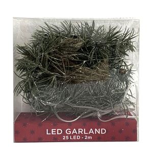 Jolly & Joy LED Garland  Green & Silver 18 cm