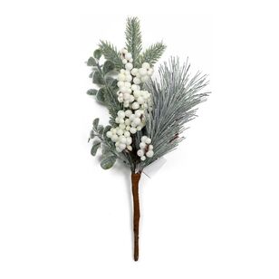 Jolly & Joy Christmas Frosted Berries Large Pick Decoration White L