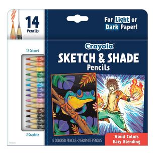 Crayola Doodle & Draw Sketch & Shade Pencils Multicoloured