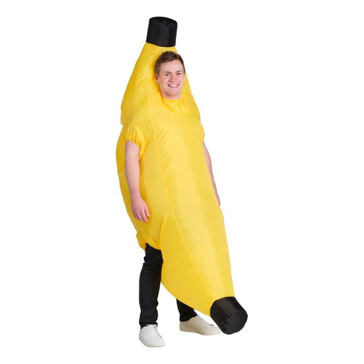 Spartys Adult Inflatable Banana Costume Multicoloured