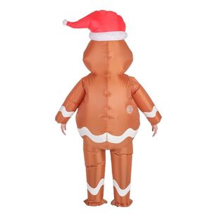 Jolly & Joy Inflatable Gingerbread Man Christmas Costume Brown