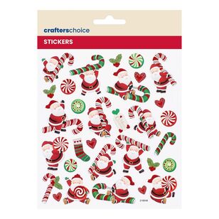 Crafters Choice Christmas Santa Stickers Multicoloured