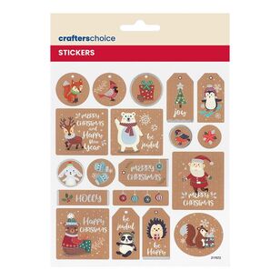 Crafters Choice Christmas Label Stickers Multicoloured